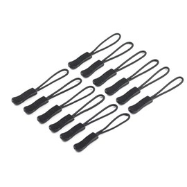 QUETTO 12 Pcs Zipper Pulls Zip Tags and Cord Pullers Replacement Pullers for Backpacks Bags Luggage Suitcases and Jackets (Black)