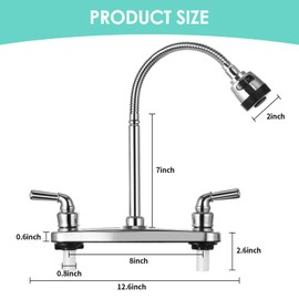 RV Kitchen Faucet Non-Metallic, Flexible Spout for Campers, Motorhomes, Travel Trailers