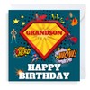 Second Ave Superhero Grandson Square Children's Kids Birthday Greeting Card