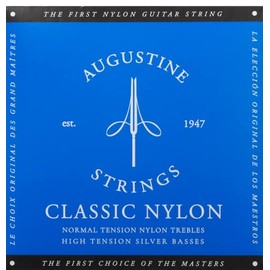 Augustine Cuerdas Classic Blue - Cuerdas de guitarra clásica de alta tensión - La cuerda original de nailon - 1 juego