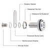 PATIKIL 1-1/8" Combination Cam Lock, 4 Pcs File Cabinet Locks