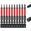 Pack of 10 Triangle Screwdriver Bits 65 mm, CYLBAQ Hex
