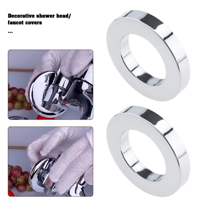 VGOL 6Pcs Basin Faucet Base Ring Chromed Plastic Mounting Ring