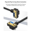 GXMRHWY DB9 RS232 Serial Port Cable Down Right Angle Male