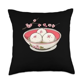 Sakura Mochi In A Traditional Dish Throw Pillow