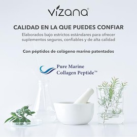 VIZANA NUTRITION | Colágeno Hidrolizado Marino. Tipos I y III en Cápsulas HPMC Vegetarianas (180 Caps–500 mg) Adicionado con Ácido Hialurónico, Biotin