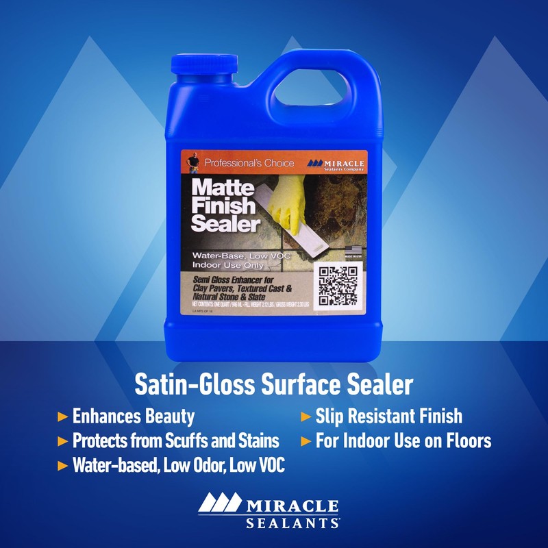 Miracle Sealants Matte Finish Sealer for Tile & Stone, Water-Based,