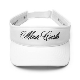 1971-1972 Monte Carlo Rear Script Classic Cars Embroidered Visor White