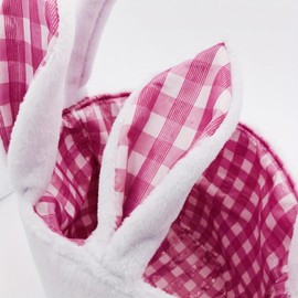 SM SunniMix Easter Basket Candy Basket Reusable Decoration Portable Adorable Easter Eggs Bag Candy Gifts Bag for Children Kids Boys Girls, Pink