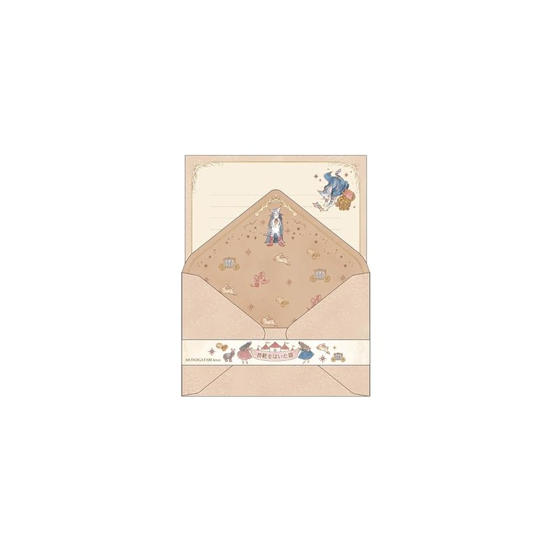 Kamio Japan Letter Set MONOGATARI Letter 226633 Cat in Boots