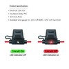 Waterproof in-line ATO/ATC LED Fuse Holder,12 AWG for Automotive, Marine（5