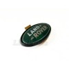 Land Rover Body Side Pillar Emblem Green Oval Silver Lettering