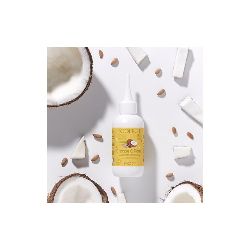 TOOFRUIT Anti-Lice Hair Mask Coconut, Fights Lice & Nits, 100%
