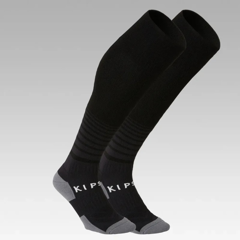 Medias Largas De Fútbol Adulto F500 Negro Kipsta Talla 28,5/30
