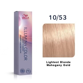 Wella Professionals Illumina Permanent Hair Color-10/53 Lightest Blonde Mahogany