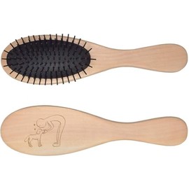 'Human And Dog' Wooden Hairbrush (HA00050346)