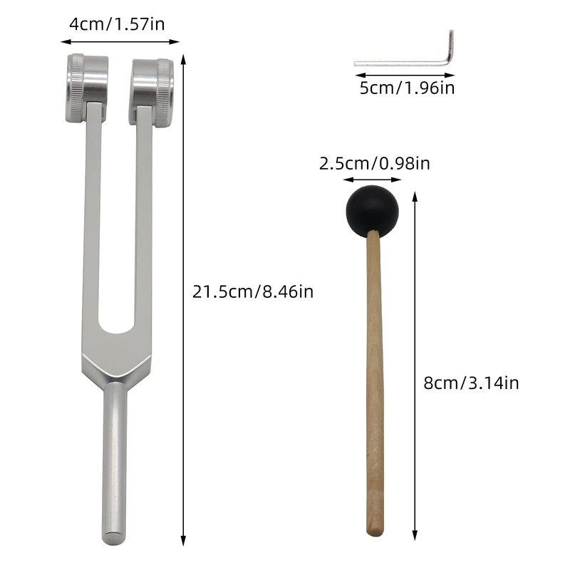 Tuning Fork WorthPlanet 128Hz Aluminum Alloy Tuning Fork Instrument with