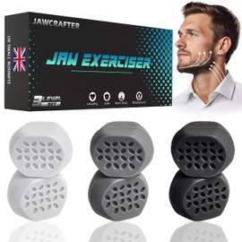 smim 6PCS Jaw Exerciser Face Trainer for Sharper Jawline - Double Chin Reducer Jaw Toner with 3 Levels Of Resistance - Jawline Exerciser Chew - Jaw Toner for Men & Women to Strengthen Facial Muscles