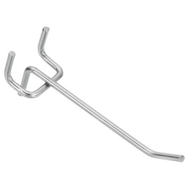 sourcing map 50Pcs 4" Pegboard Hooks, L Shape Metal Wall Hooks, Pegboard Tool Accessories Fit 1/8" Pegboard 25mm Hole Distance for Wall Organizing, Garage, Kitchen, Store, Silver