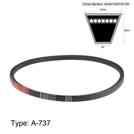 sourcing map 2 x A737/A29 V-belt, A profile, rubber drive belt, 29 inches, inner circumference