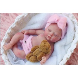 Mire & Mire18 cm Mini-Ganzkörper-Silikonpuppe, vinylfreie Puppe, kleine Silikonpuppe, Mikro-Ganzkörper-Silikon-Reborn-Babypuppe-1