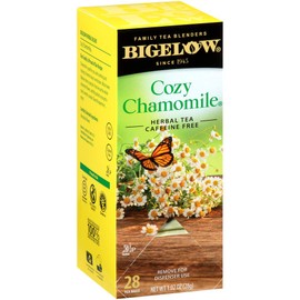 Bigelow Cozy Chamomile Herbal Tea Bags 28-Count Box (Pack of 3) Chamamile Tea Bags Relaxing Herbal Tea All Natural Gluten Free
