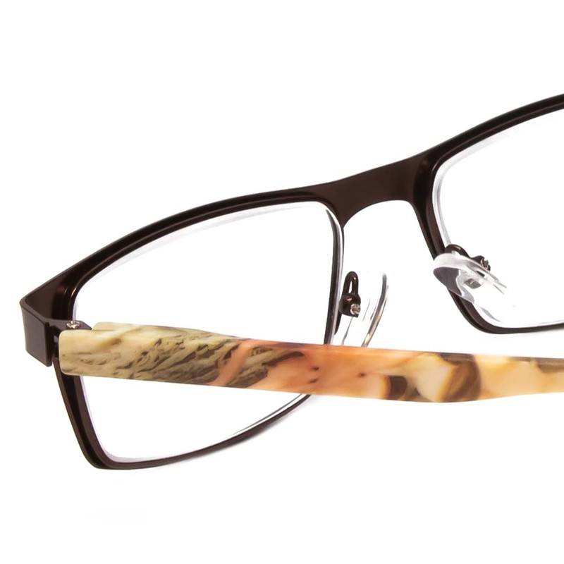 Calabria 5961 Metal Camouflage Men's Reading Glasses +1.50 in Bronze