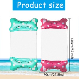 Air Mattress Pool, Pack of 2 Water Hammock, 4-in-1 Air Mattress Water, Pool Mattress, Water Hammock with Net, Tanning Pool Air Mattress, Water Hammock, Pool Accessories, Pool Toy Adults