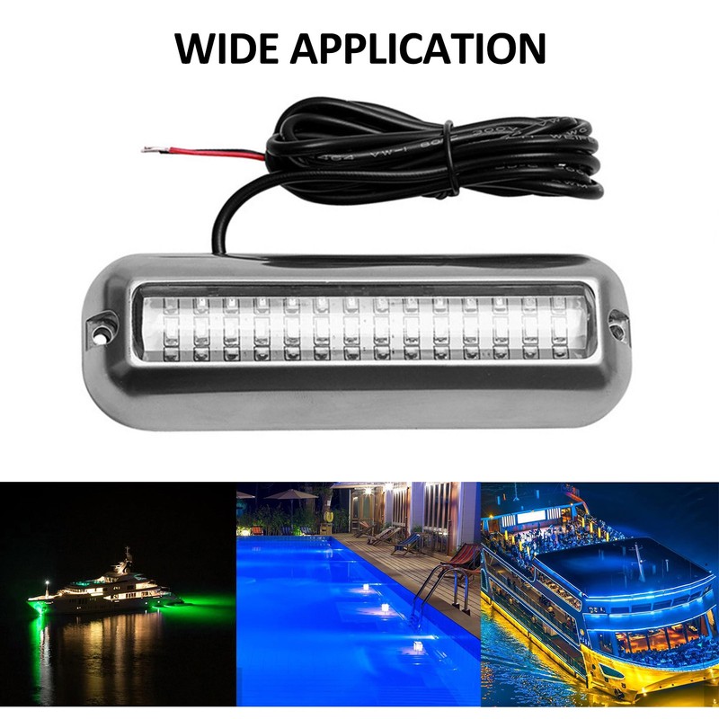 LED Boat Light, 42 LEDs Waterproof 316 Stainless Steel Underwater
