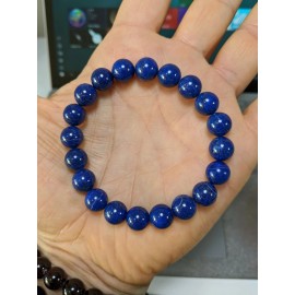 RAYON Lapis Lazuli bead bracelet MEN 10mm Stretch 7 7.5 8 8.5 inch Untreated, A+