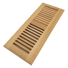 Homewell White Oak Wood Floor Register Vent Cover, Drop in Vent Cover, 4x12 Inch, Unfinished