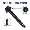 ZAMBASE 100pcs 410 Stainless Steel #8x1-1/2 Self Drilling Screws for