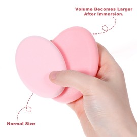 4 Pack Oval Puff Air Cushion Puff Oval Makeup Sponges for Foundation Sponge Professional Make Up Sponges Beauty Egg, Dry and Wet (Pink)