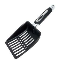 PAW TOMO Stainless Steel Cat Sand Scoop - Standard Type | Black Color | Compact and Easy to Use | Long Lasting Stainless Steel Scoop