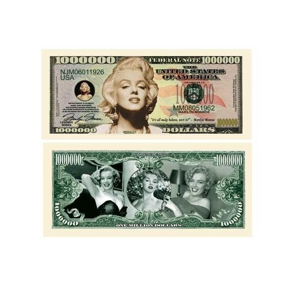 Set of 100 - Marilyn Monroe, Million Dollar Bill