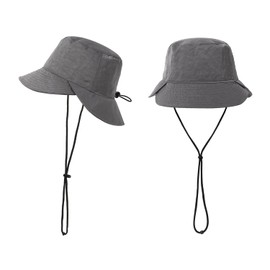 Clakllie Men's Sun Hat Breathable Boonie Outdoor Cap Water Resistant Fishing Hats for Women Solid Color Bucket Hat
