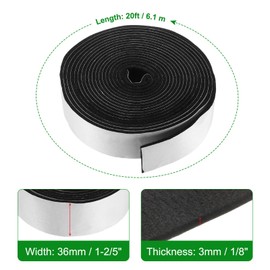 HARFINGTON Smoker Gasket Seals 20FT 1-2/5" x 1/8" High Temp Grill Gasket Replacement High Heat BBQ Gasket Tape BBQ Smoker Gasket Self Stick Felt for Smokers BBQ Lid