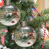 6Pcs Shining Christmas Balls with LED Light Pendants Refillable Ball