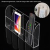 TV Remote Control Holder Wall Mount Acrylic Clear Media Organizer