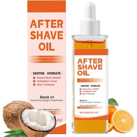 Aceite Después del Afeitado para Mujeres, Olor de cítricos y coco, Tratamiento contra Vellos Encarnados, Hidratante para Área de Bikini, 90ml (1PCS)