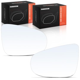 A-Premium 2-PC Driver and Passenger Side Heated Mirror Glass with Backing Plate Compatible with Volkswagen Golf, GTI, 2010 2011 2012 2013 2014 - Exterior Side View Mirror