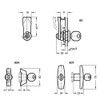 Ganter Normelemente GN 115-SCT-14 115-SCT-14 Locking with Cylinder Key, Actuation