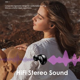 Ttbesmi Touch Screen Earbuds Wireless Bluetooth Earphones ANC Noise Cancelling Waterproof Touchscreen Earbuds with Smart Screen Touch Case Small Tiny Smallest in Ear Earbud Long Battery Life Ear Buds