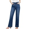 Sidefeel Women's Straight Leg Jeans High Waisted Stretchy Elastic Waist