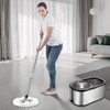 Spin Mop Bucket System Stainless Steel Bucket and Mop Set