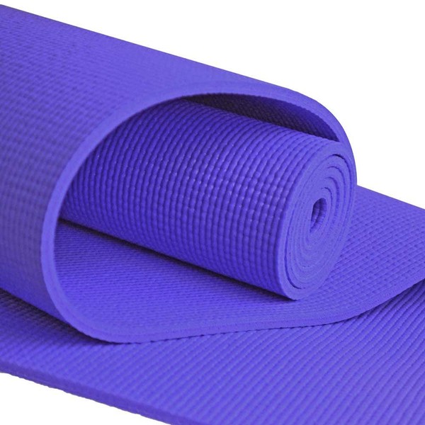 YogaAccessories Extra Long 1/4'' Deluxe Yoga Mat - Purple