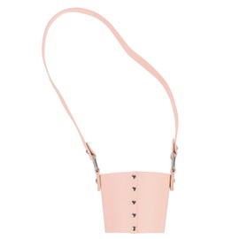 uxcell Water Bottle Carrier Holder with Strap, 67x66mm PU Leather Tumbler Holder Coffee Cup Holder Water Bottle Sleeve Bag Water Bottle Drinks Bags for Camping Walking Hiking, Pink