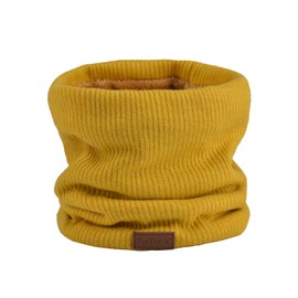 NovForth men's, women's winter ski neck warmer / face fleece tube scarf, gaiter mask, thick windproof circle loop scarves - Yellow 02, size: m
