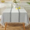 TruDelve Polyester Tablecloths 120 Inch Grey Rectangular Tablecloths for 8