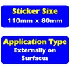 2 x Stickers In Vehicle Camera Recording Security Sign CCTV